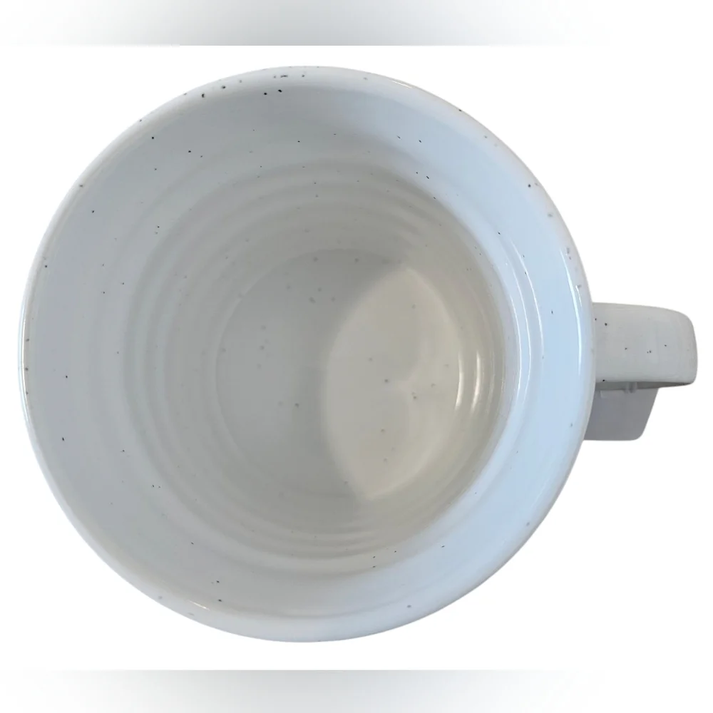 Amanda Greenwood Large Designer Inspired White Mug with Pink Accent. New - Picture 2 of 3